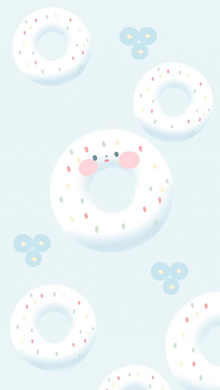 清新卡通甜甜圈背景图
