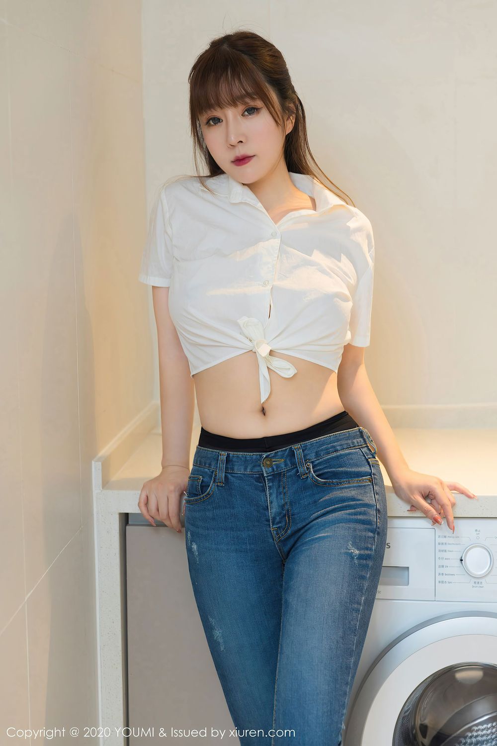 性感女神王雨纯 - 白衬衫+黑丝袜系列魅惑写真