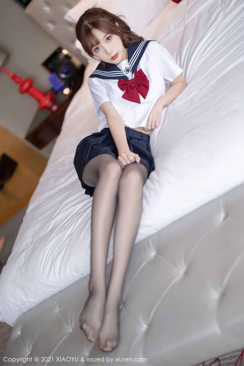 美女模特林星阑 - JK制服+丝袜苗条系列娇媚写真