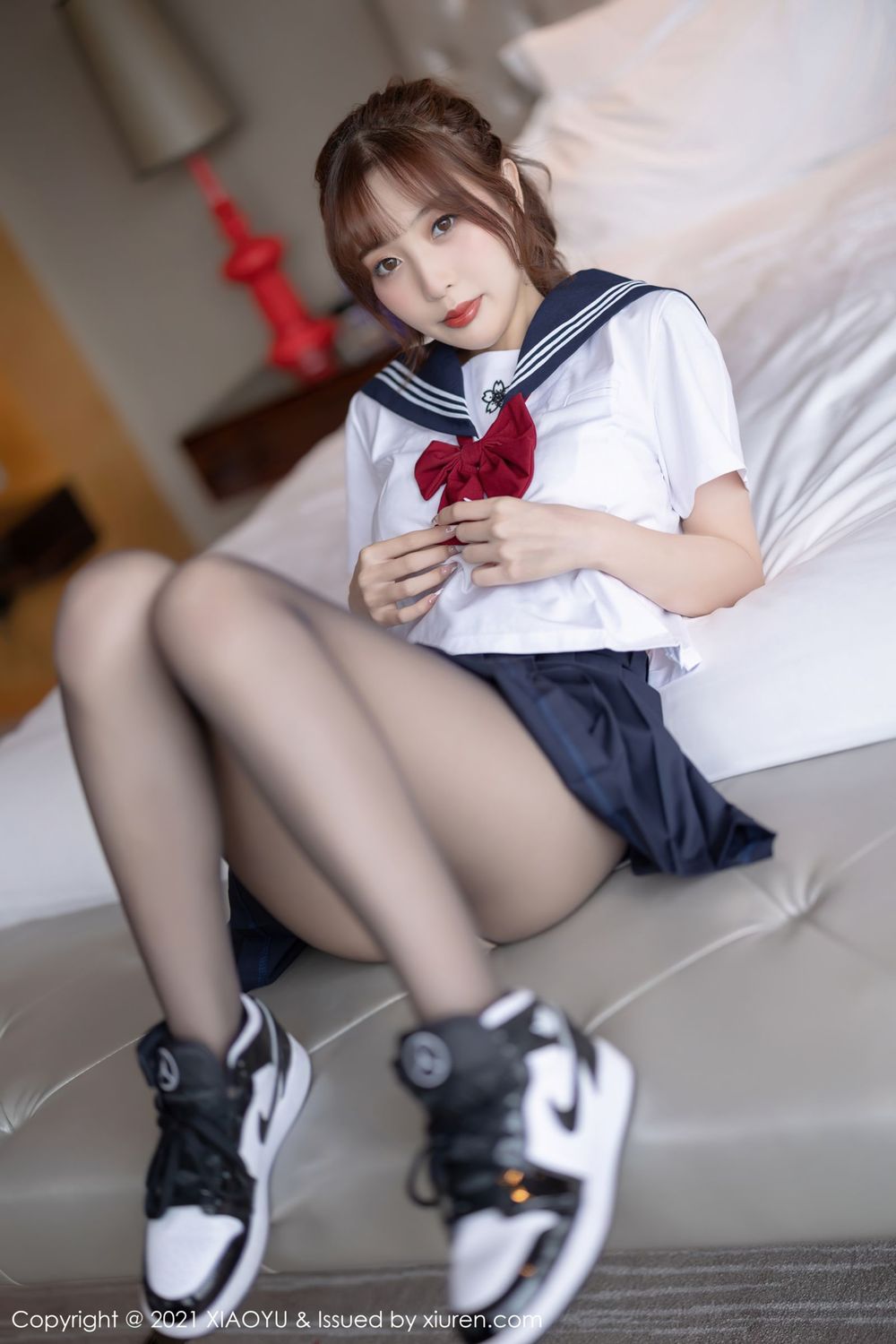 美女模特林星阑 - JK制服+丝袜苗条系列娇媚写真