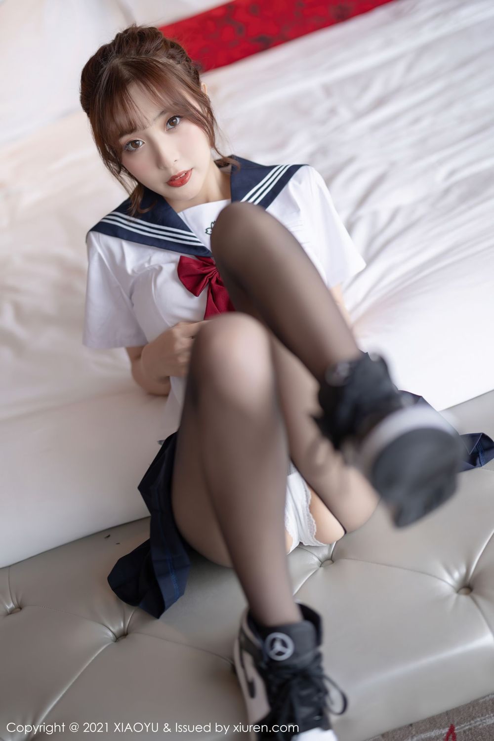 美女模特林星阑 - JK制服+丝袜苗条系列娇媚写真