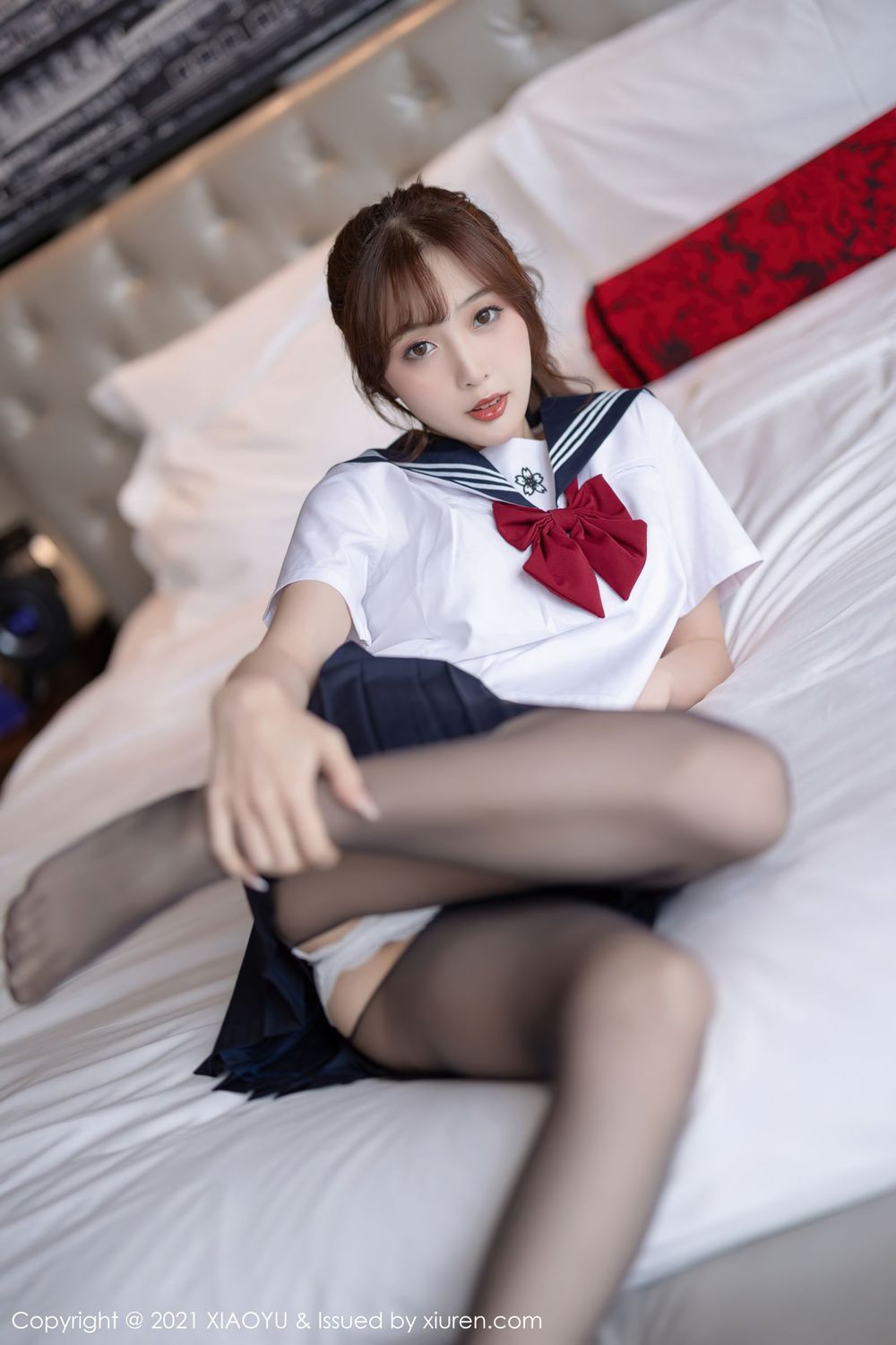 美女模特林星阑 - JK制服+丝袜苗条系列娇媚写真