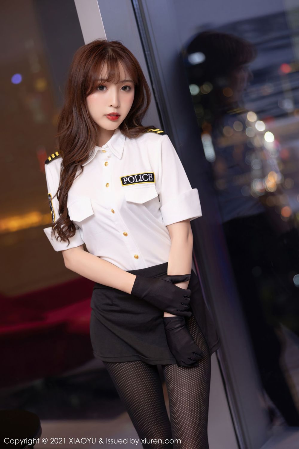 [xiaoyu语画界] 美女模特林星阑 女警制服 黑丝系列性感写真 Vol 631 2 美图131