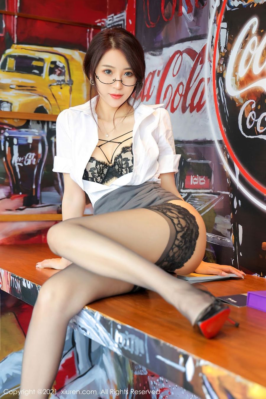丽质模特周慕汐baby - 白衬衫+职场OL系列性感写真