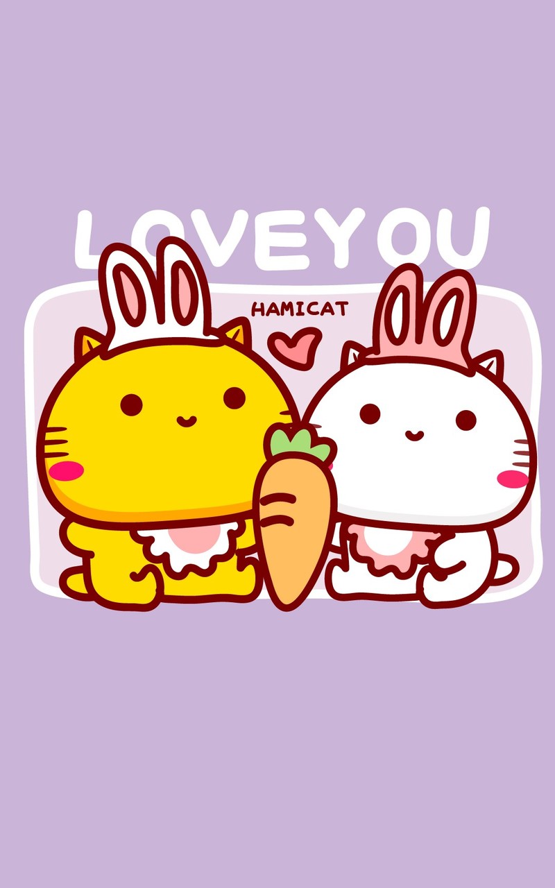 Hamicat哈咪猫&Midy咪蒂LOVEYOU主题卡通图片