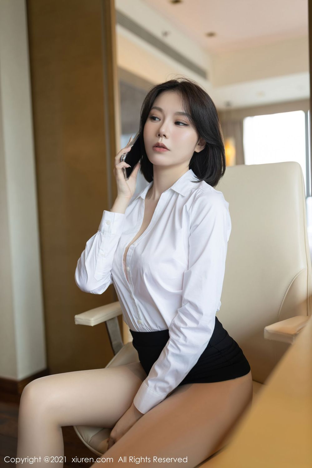 美女模特安然Maleah - 职业OL+丝袜系列撩人写真