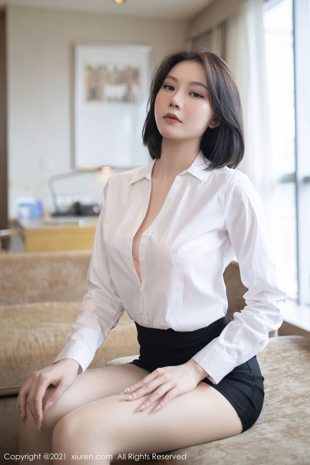美女模特安然Maleah - 职业OL+丝袜系列撩人写真