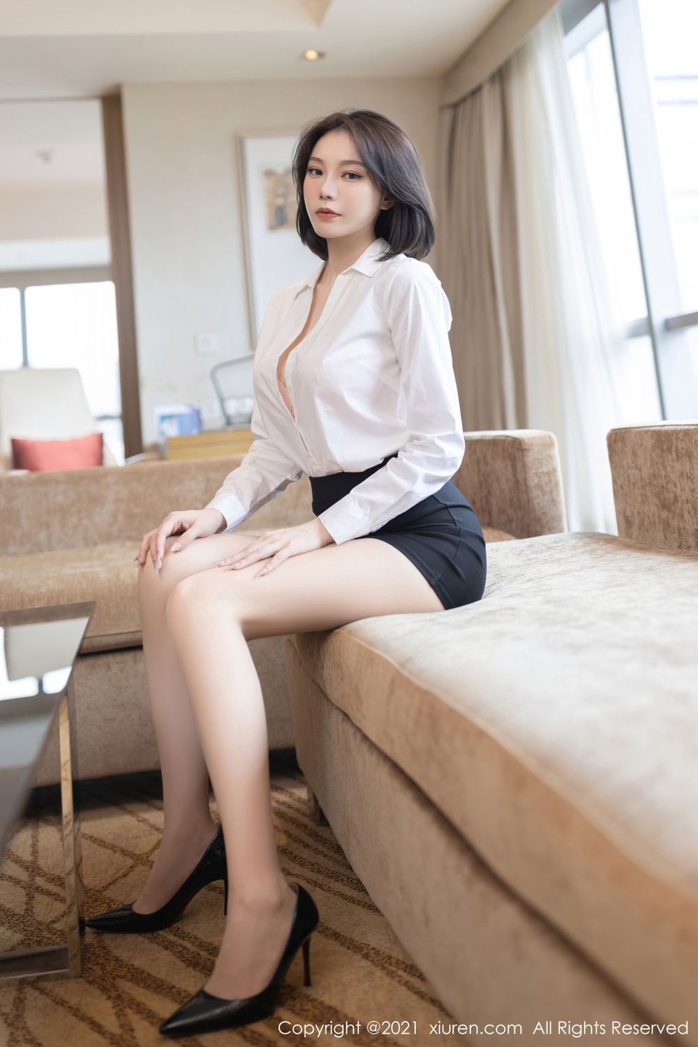 美女模特安然Maleah - 职业OL+丝袜系列撩人写真
