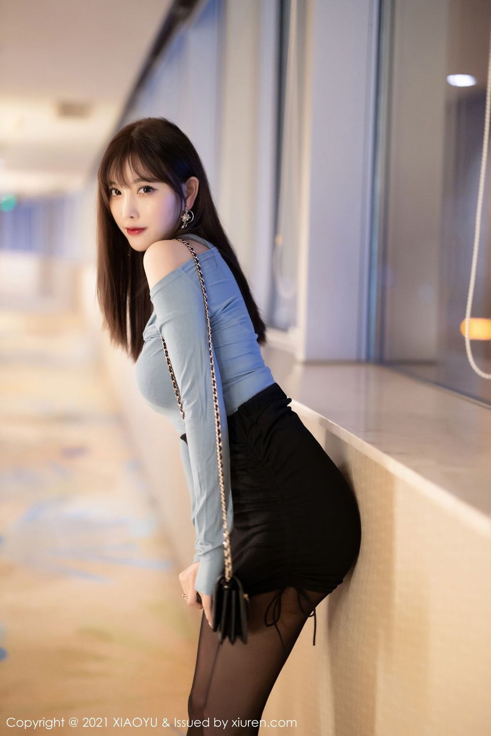 性感女神杨晨晨Yome - 黑色短裙+黑丝系列写真