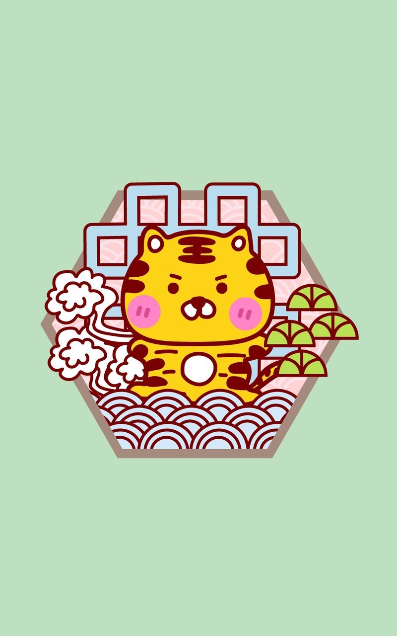 Hamicat哈咪猫中国结卡通图片手机壁纸