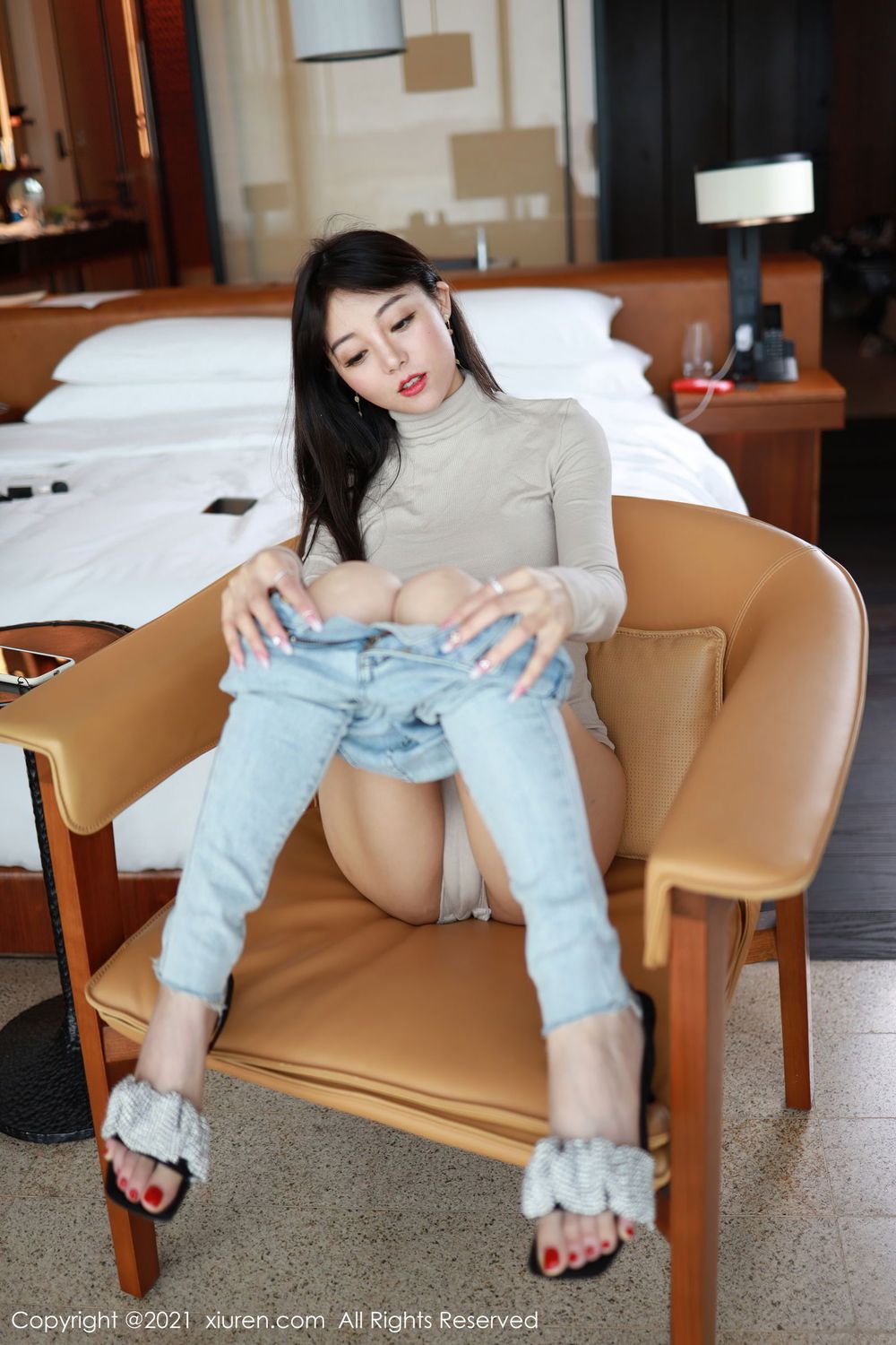 美女模特佘贝拉bella - 死库水+牛仔裤系列写真