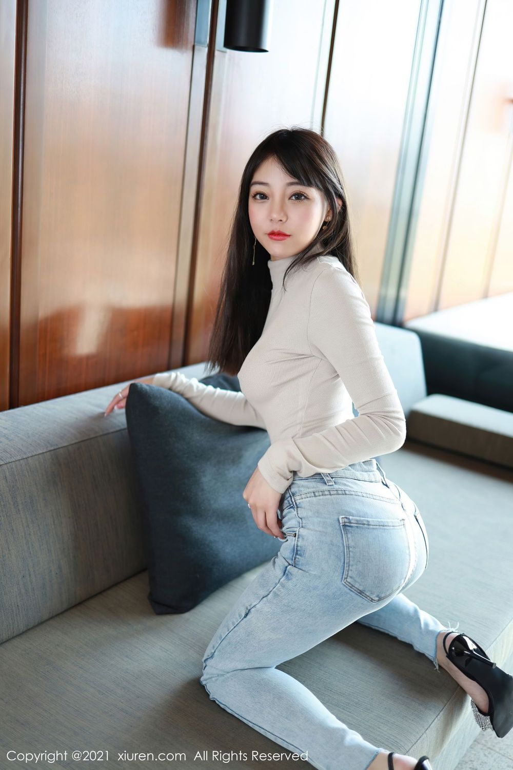 美女模特佘贝拉bella - 死库水+牛仔裤系列写真