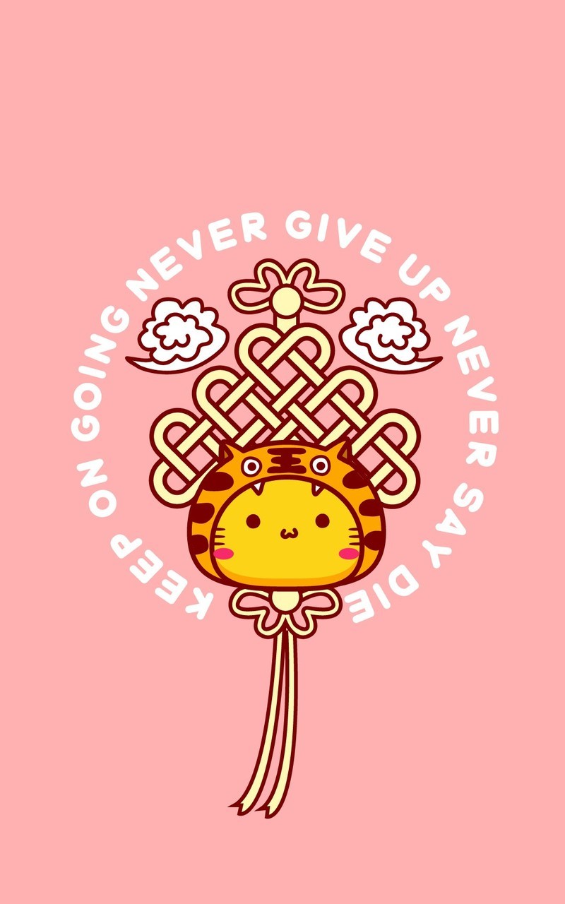 Hamicat哈咪猫中国结卡通图片手机壁纸