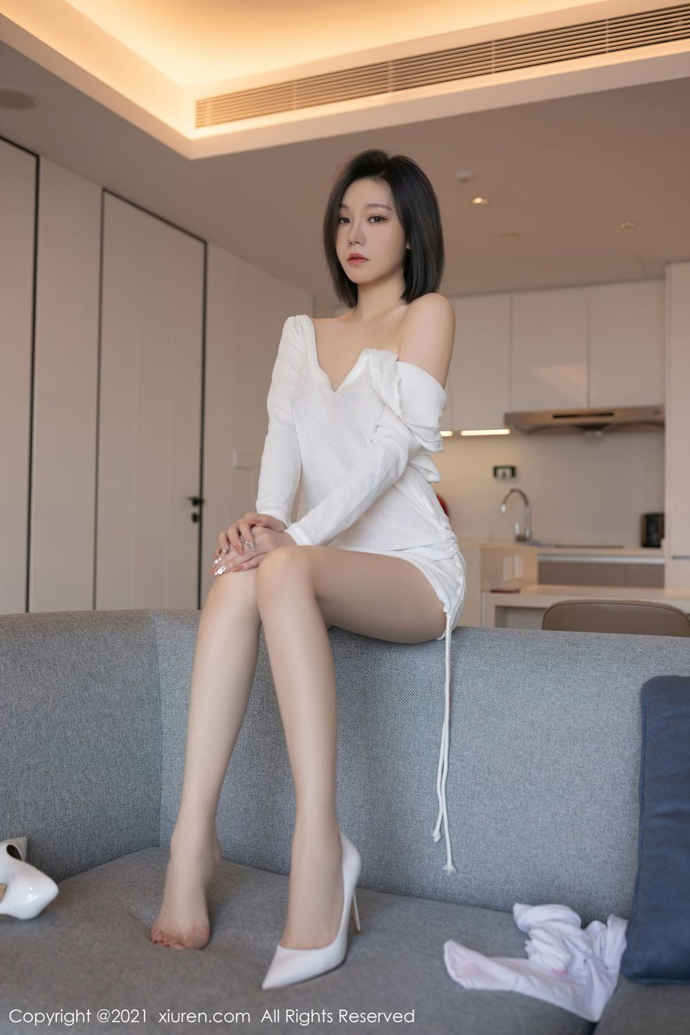 美女模特安然Maleah - 镂空服饰+蕾丝袜系列重庆旅拍