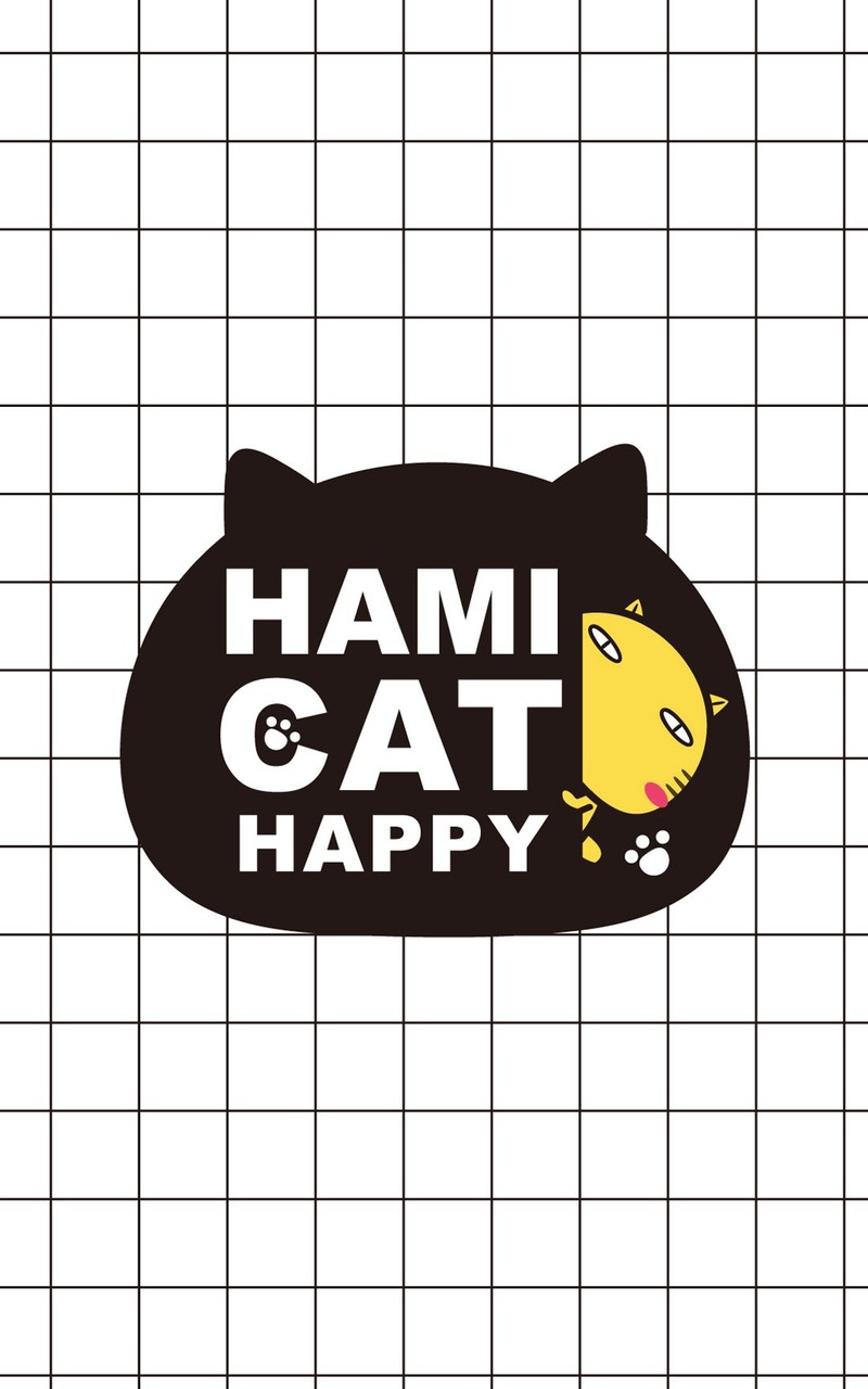 Hamicat哈咪猫黑白风格系列卡通图片壁纸