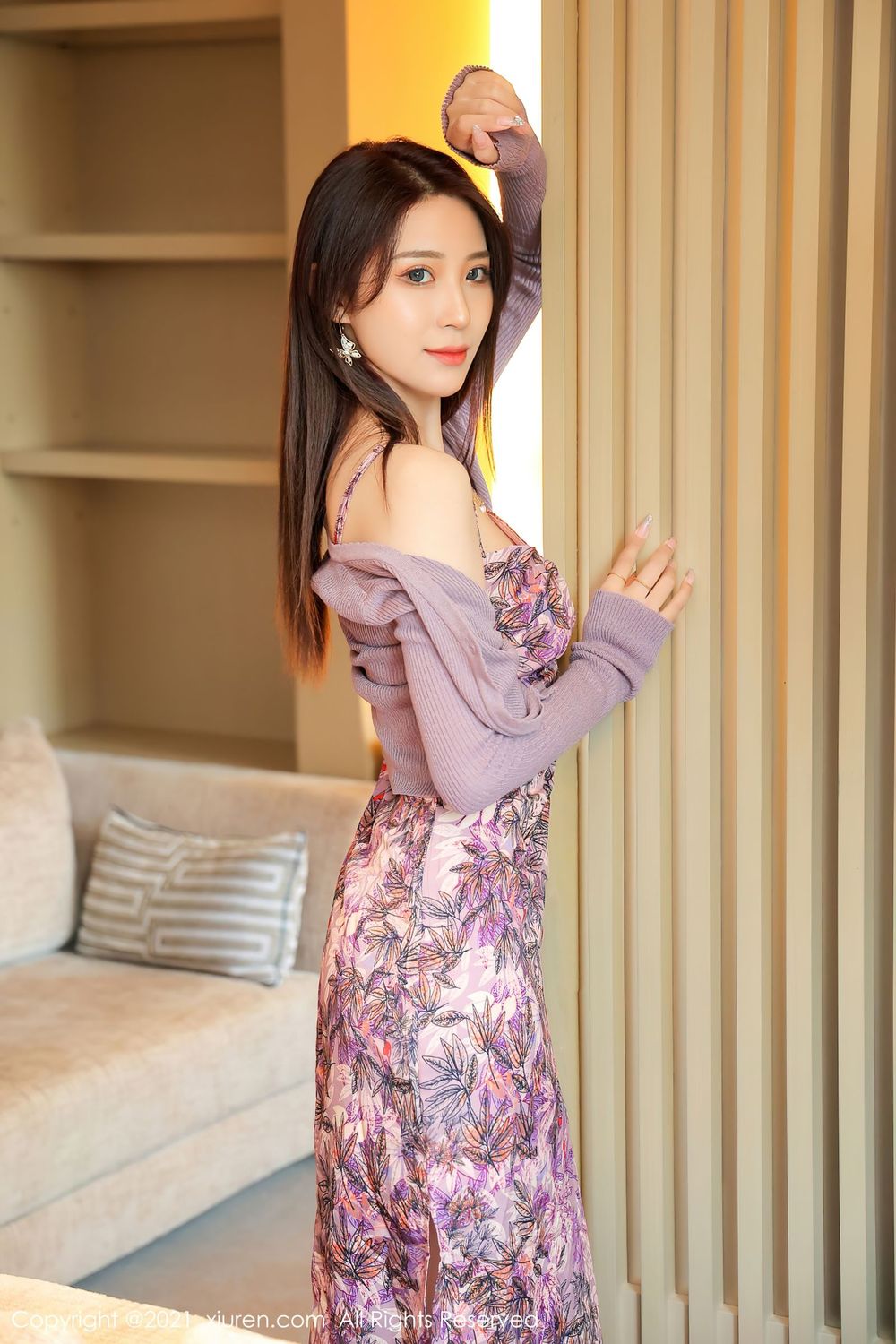 美女模特周慕汐baby - 碎花裙+花语撩人性感写真