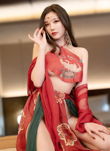 [XIAOYU语画界] 性感女神杨晨晨Yome - 红色古装服饰丽江心愿旅拍 VOL.688