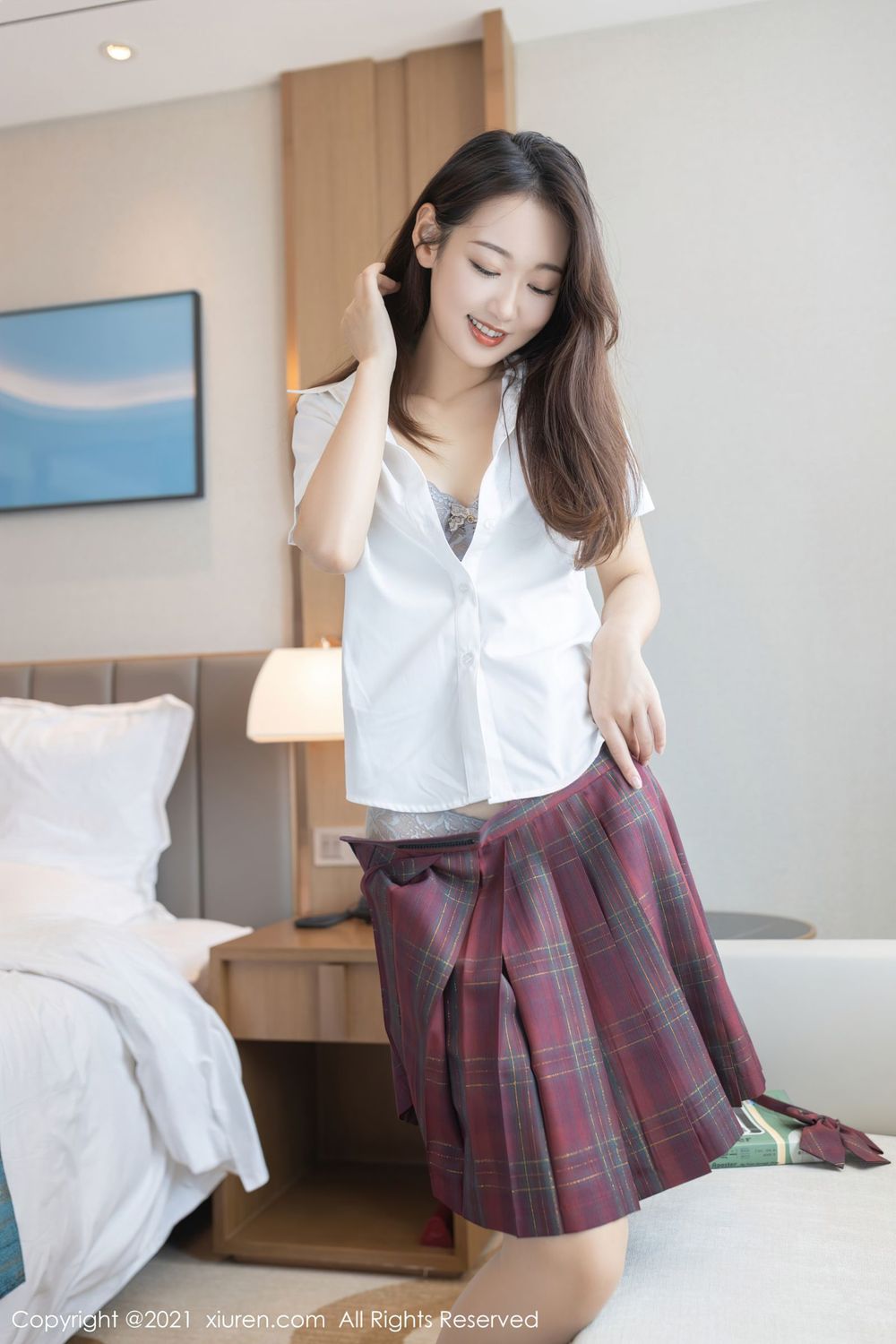 美女模特唐安琪 - JK制服+丝袜系列性感写真