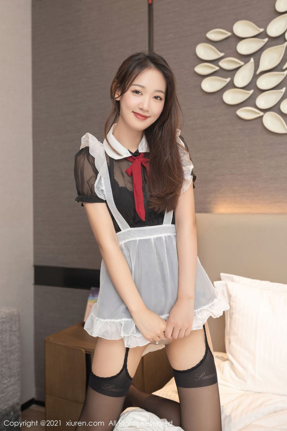 美女模特唐安琪 - 女仆装扮+黑丝系列撩人写真