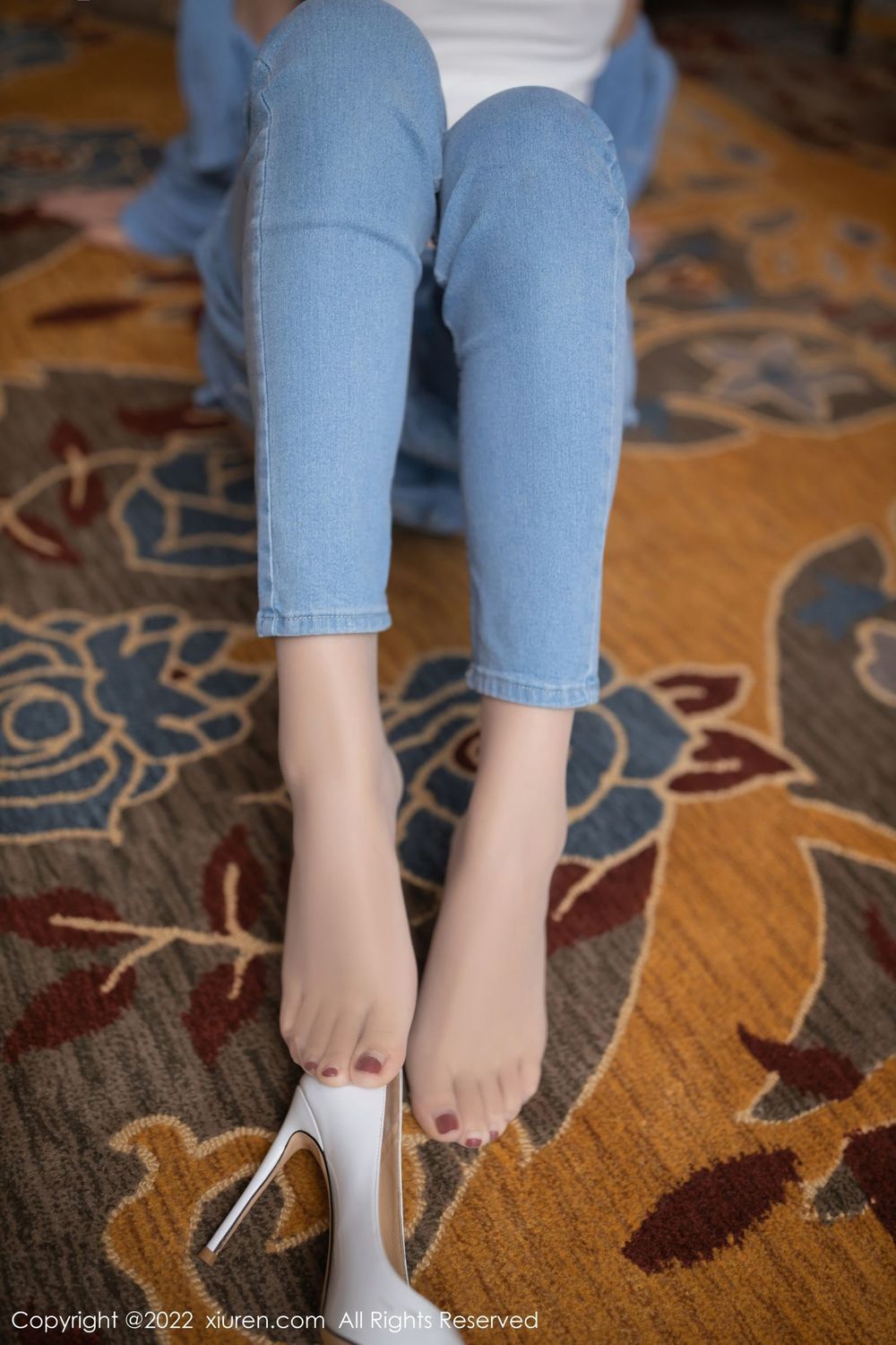 美女模特唐安琪 - 清透上衣+牛仔裤系列写真