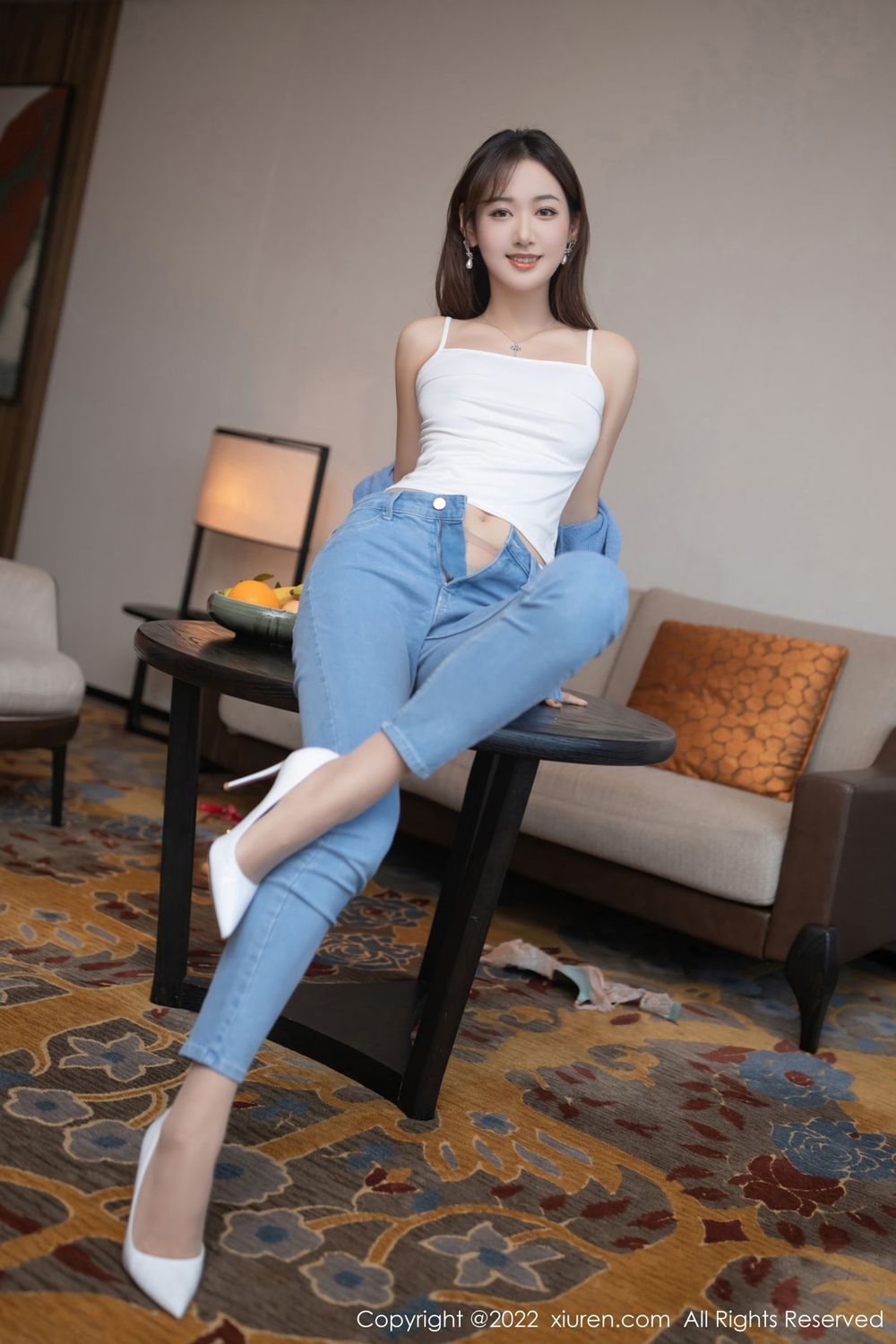 美女模特唐安琪 - 清透上衣+牛仔裤系列写真