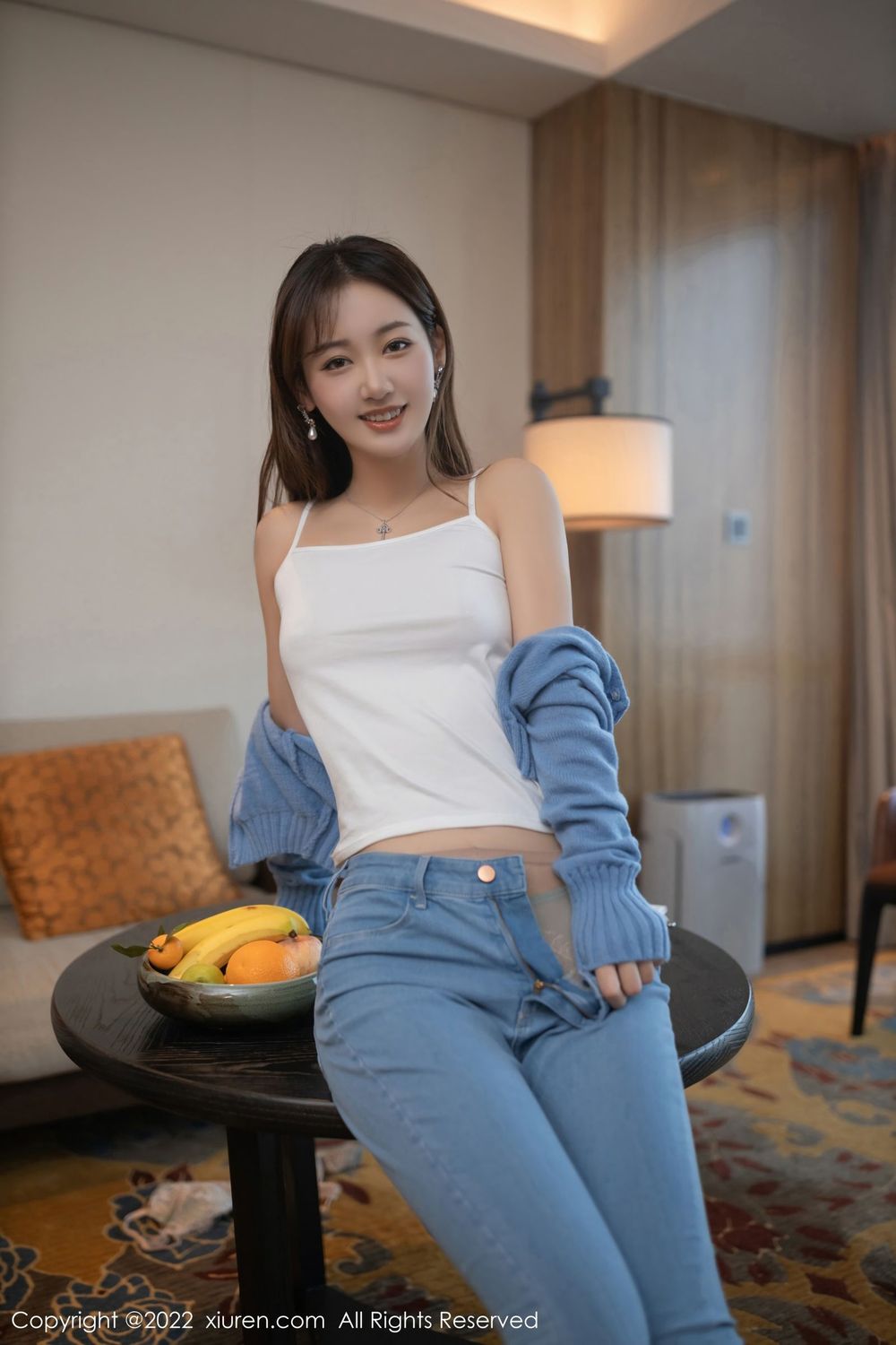美女模特唐安琪 - 清透上衣+牛仔裤系列写真
