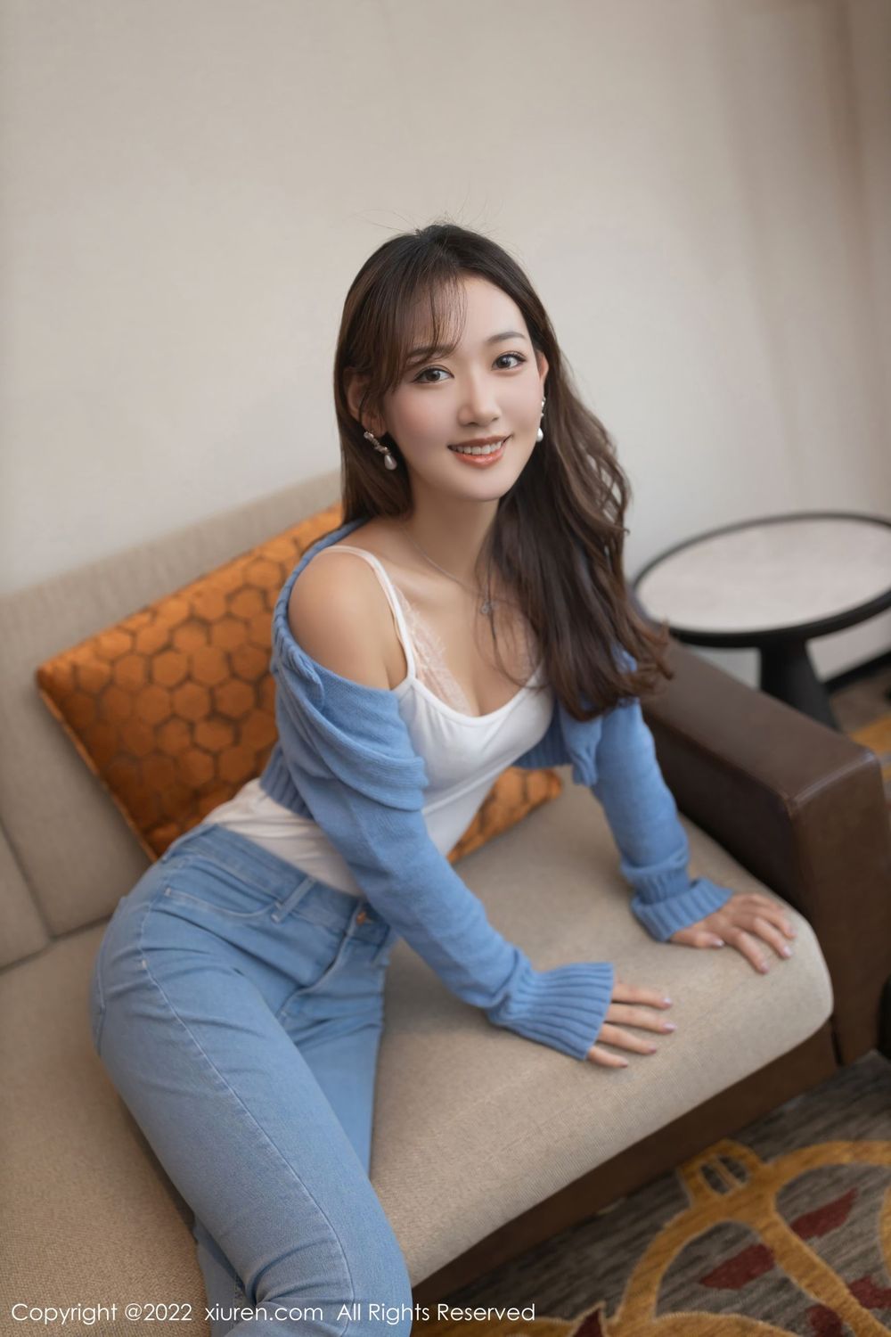 美女模特唐安琪 - 清透上衣+牛仔裤系列写真
