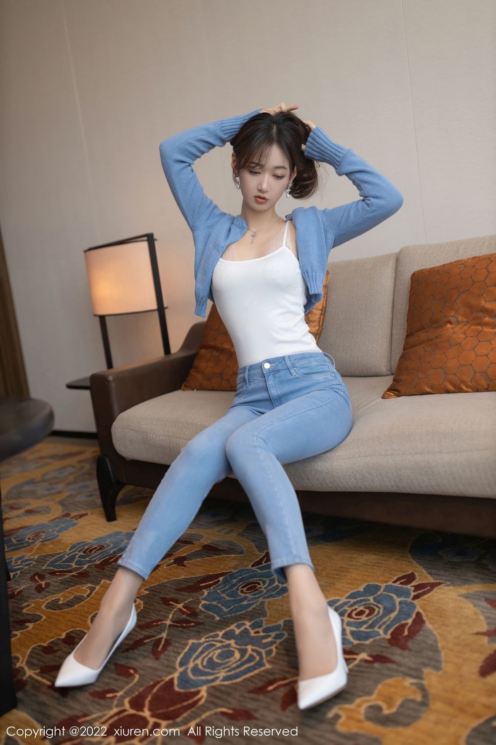 美女模特唐安琪 - 清透上衣+牛仔裤系列写真