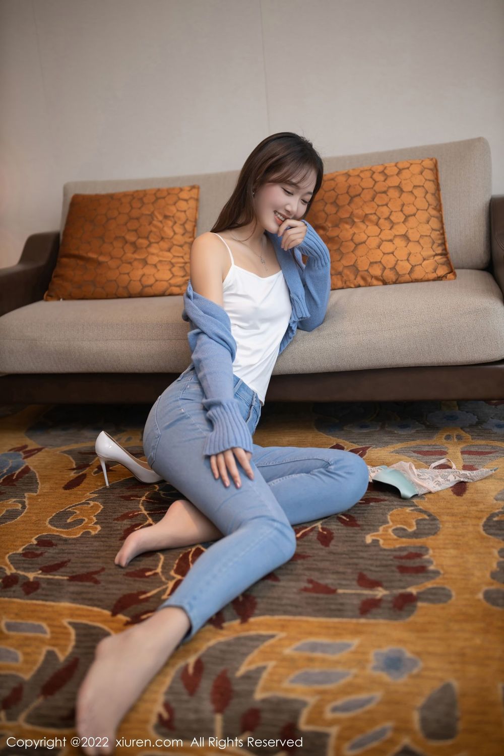 美女模特唐安琪 - 清透上衣+牛仔裤系列写真