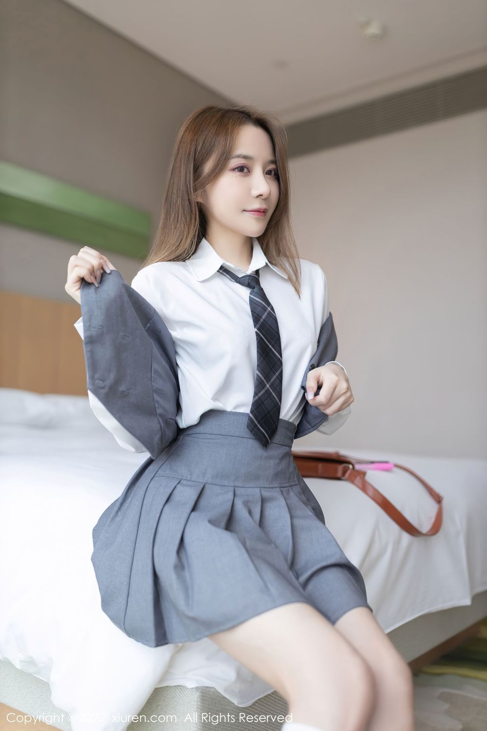 美女模特鱼子酱Fish - JK制服+丝袜系列清纯写真