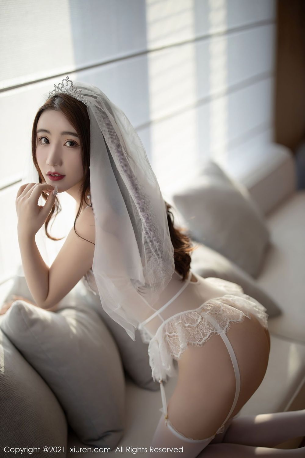性感女神绯月樱Cherry - 婚纱+丝袜系列三亚旅拍