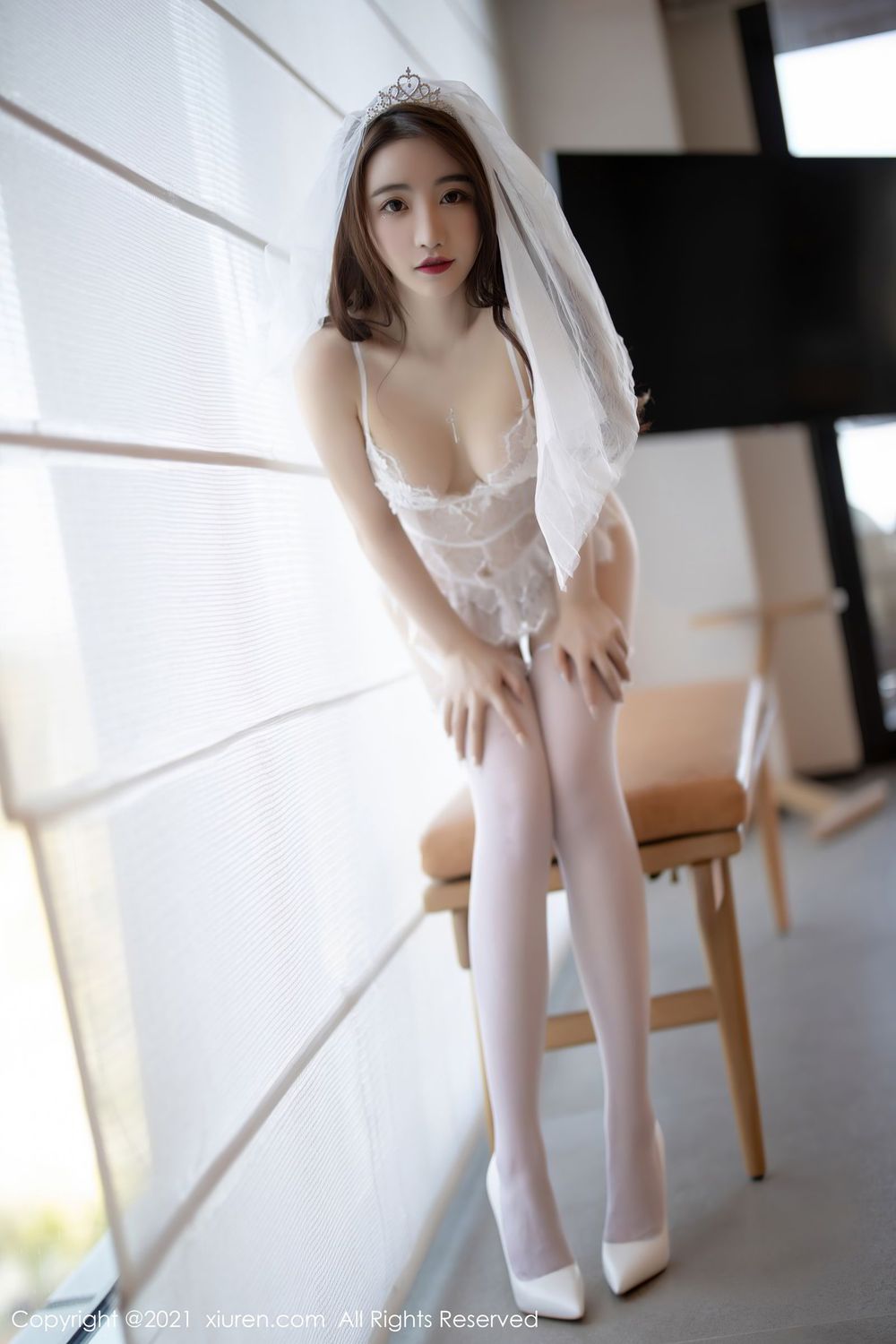性感女神绯月樱Cherry - 婚纱+丝袜系列三亚旅拍