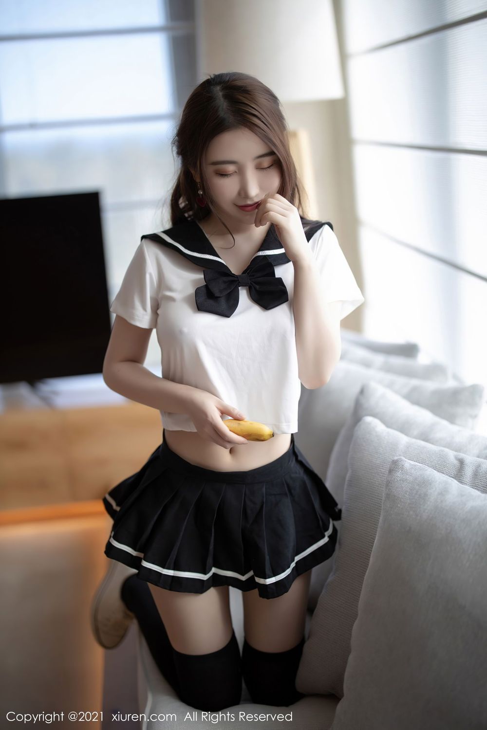 性感女神Cherry绯月樱 - 青春校服系列三亚旅拍