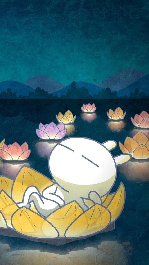 受人喜爱的搞怪兔斯基手机壁纸