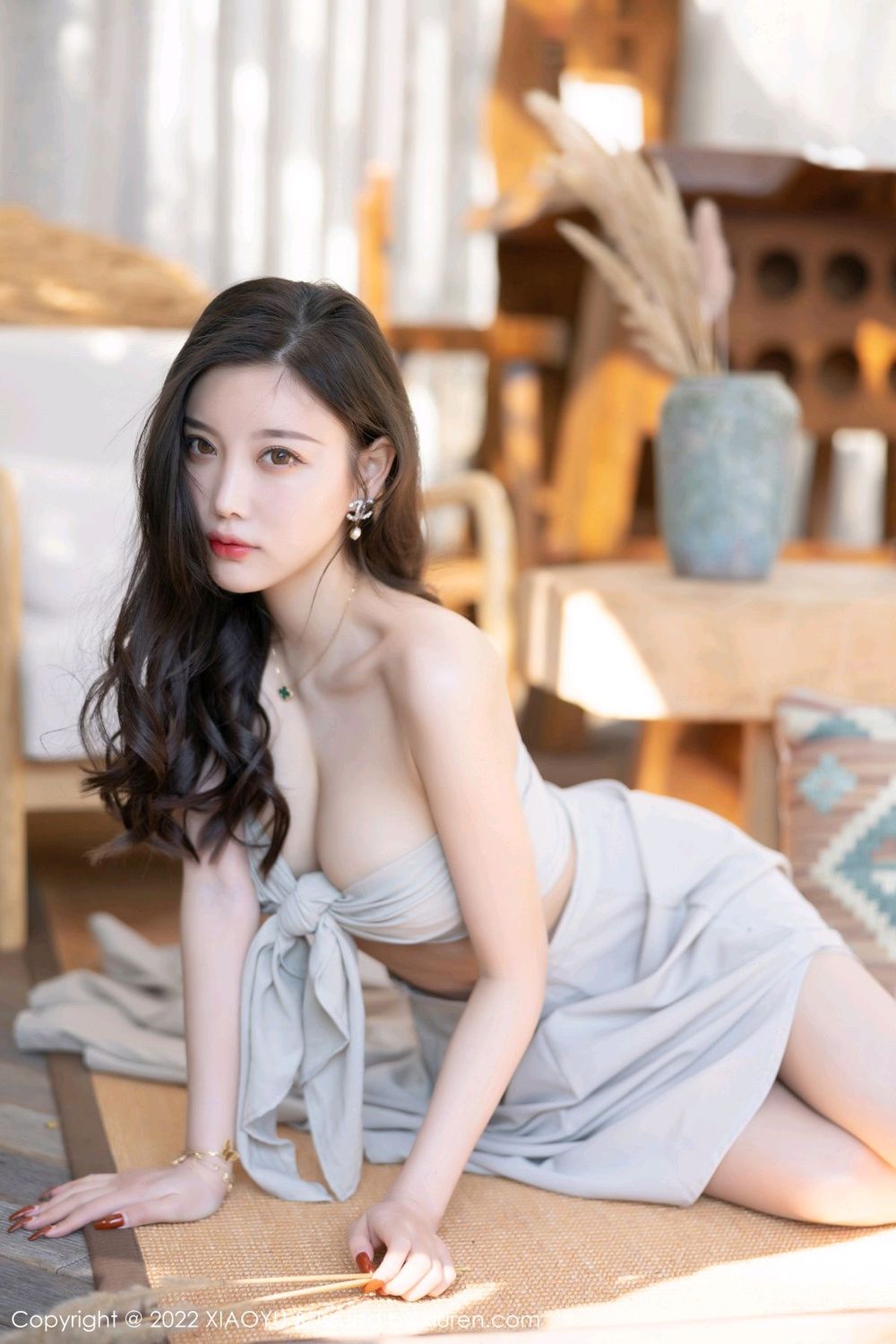 性感女神杨晨晨Yome - 杏色上衣+长裙系列丽江旅拍