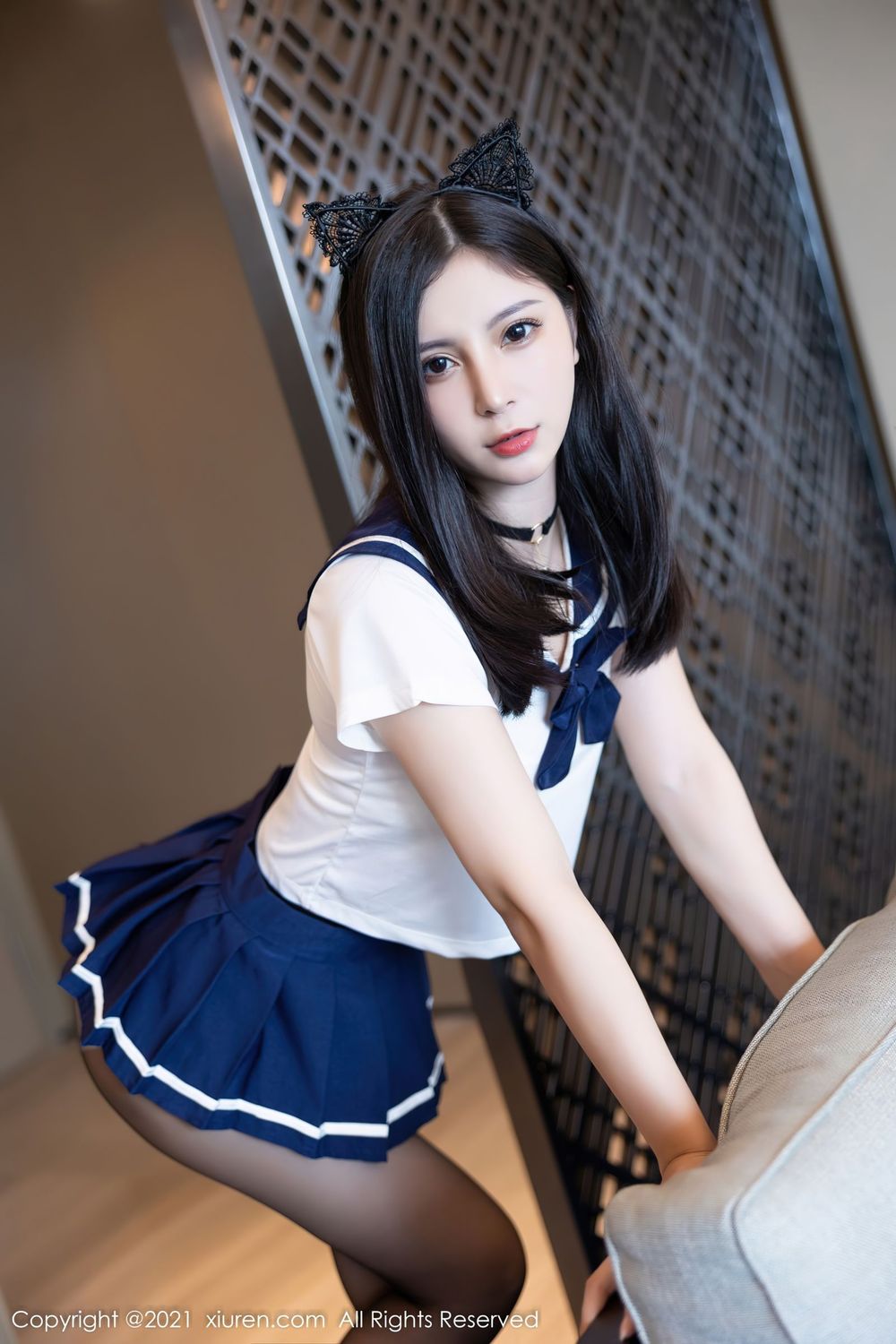 美女模特小蛮妖Yummy - JK制服+黑丝系列深圳旅拍