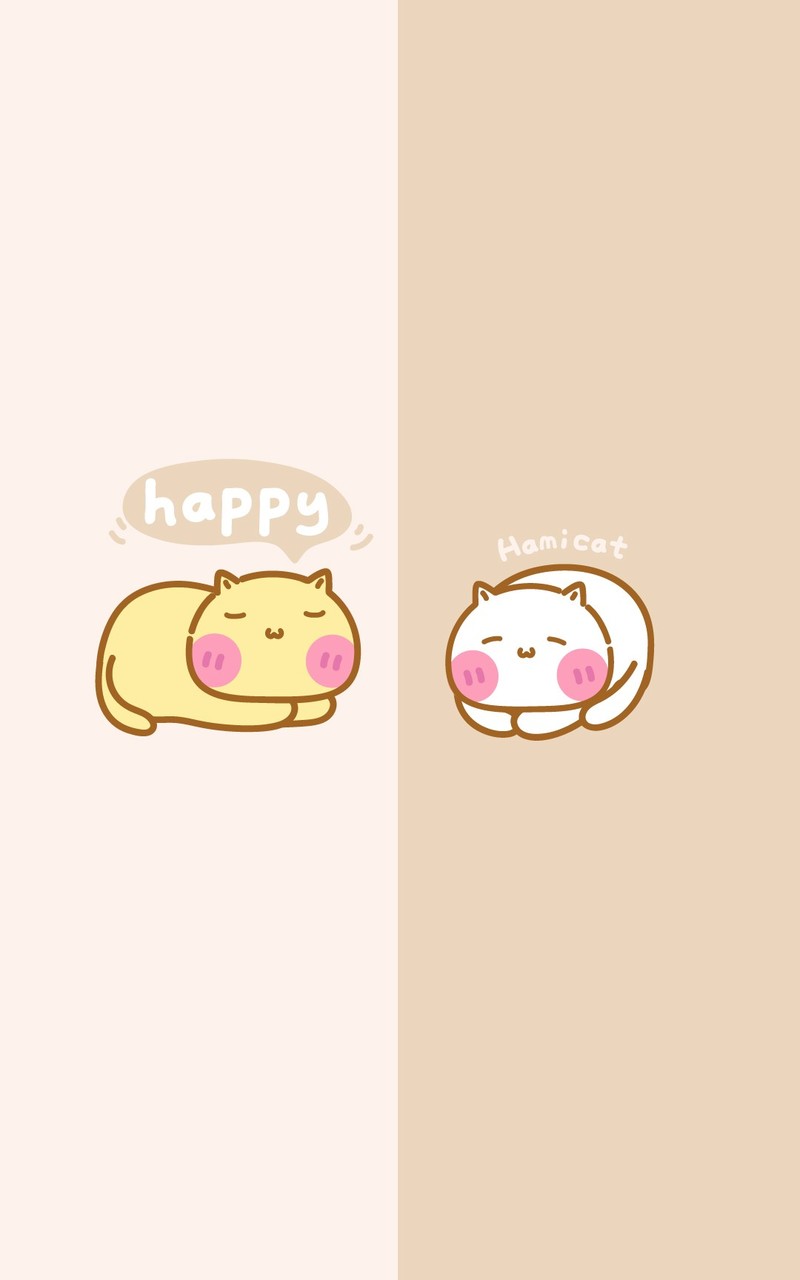 Hamicat哈咪猫双色聊天背景卡通图片