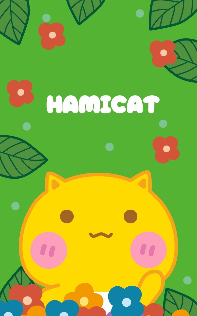 春日Hamicat哈咪猫简单风格卡通手机壁纸