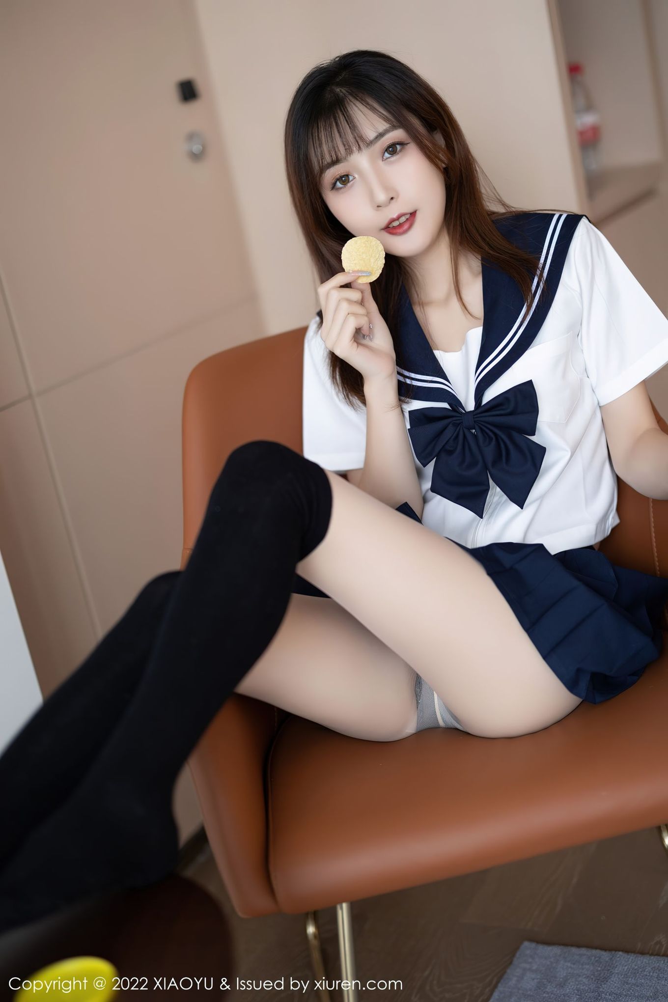 美女模特林星阑 - JK制服+丝袜系列娇媚写真