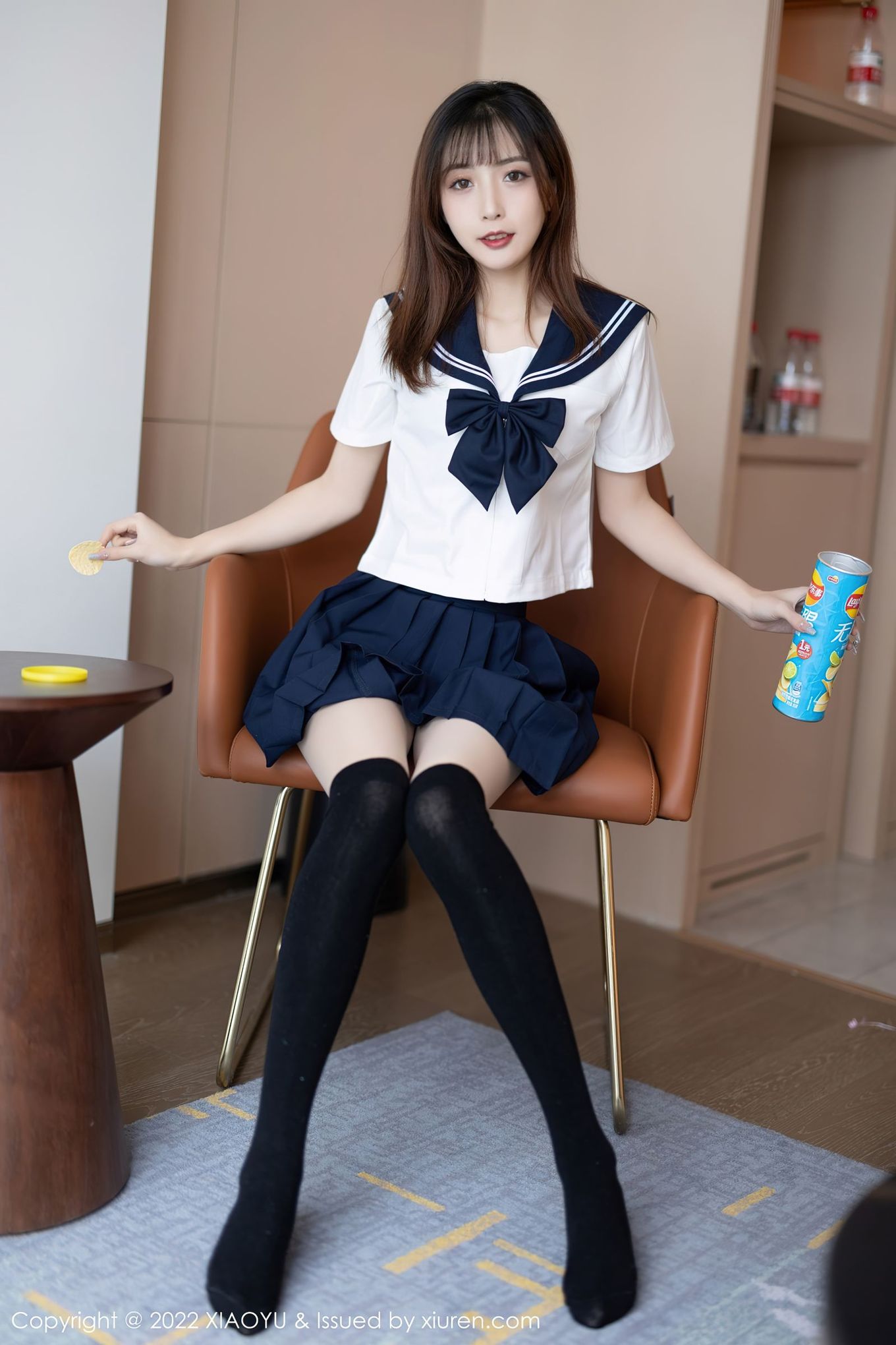 美女模特林星阑 - JK制服+丝袜系列娇媚写真