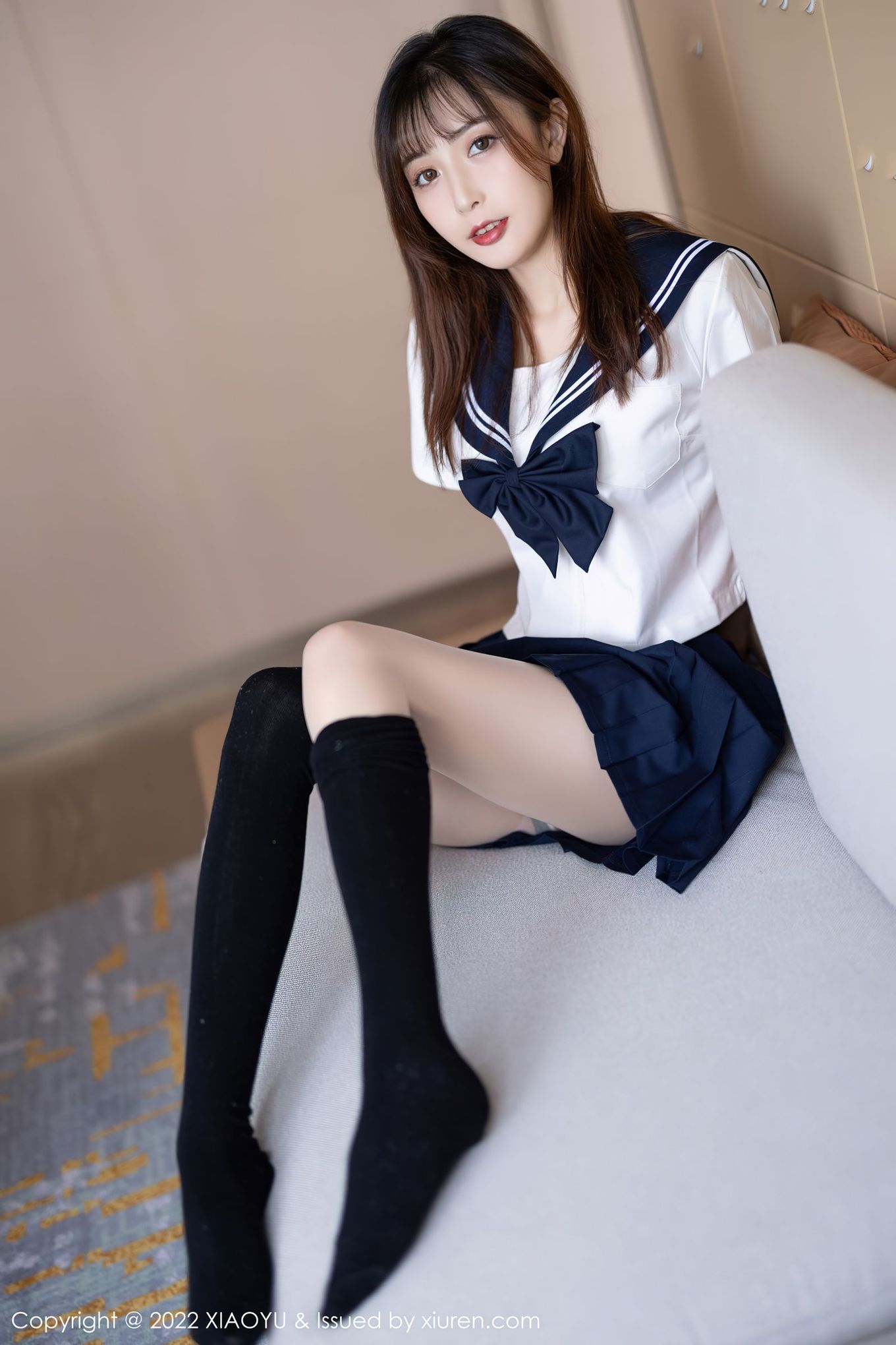 美女模特林星阑 - JK制服+丝袜系列娇媚写真