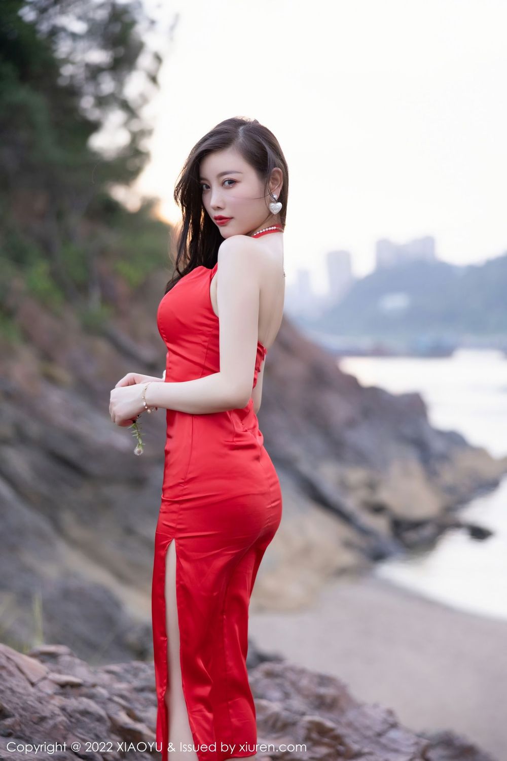 模特杨晨晨Yome - 红色长裙+黑丝系列丽江旅拍
