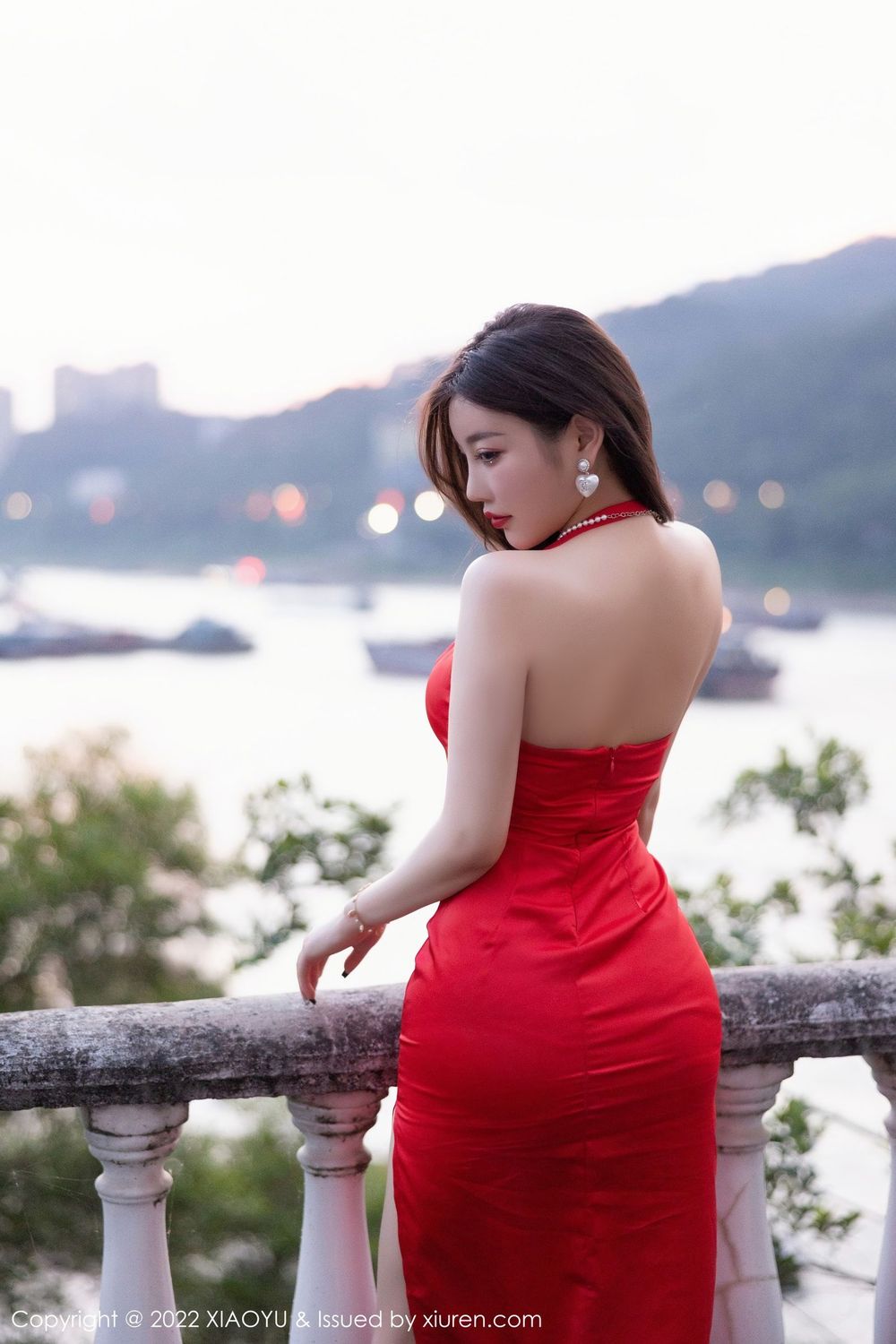 模特杨晨晨Yome - 红色长裙+黑丝系列丽江旅拍