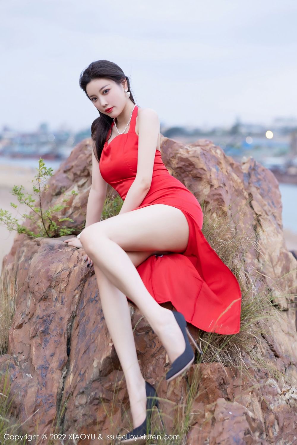 模特杨晨晨Yome - 红色长裙+黑丝系列丽江旅拍