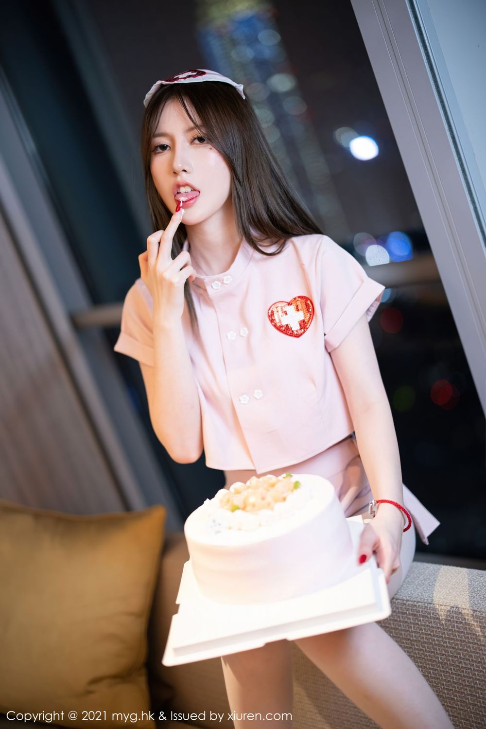 美女模特美桃酱 - 粉色护士制服系列长三角旅拍