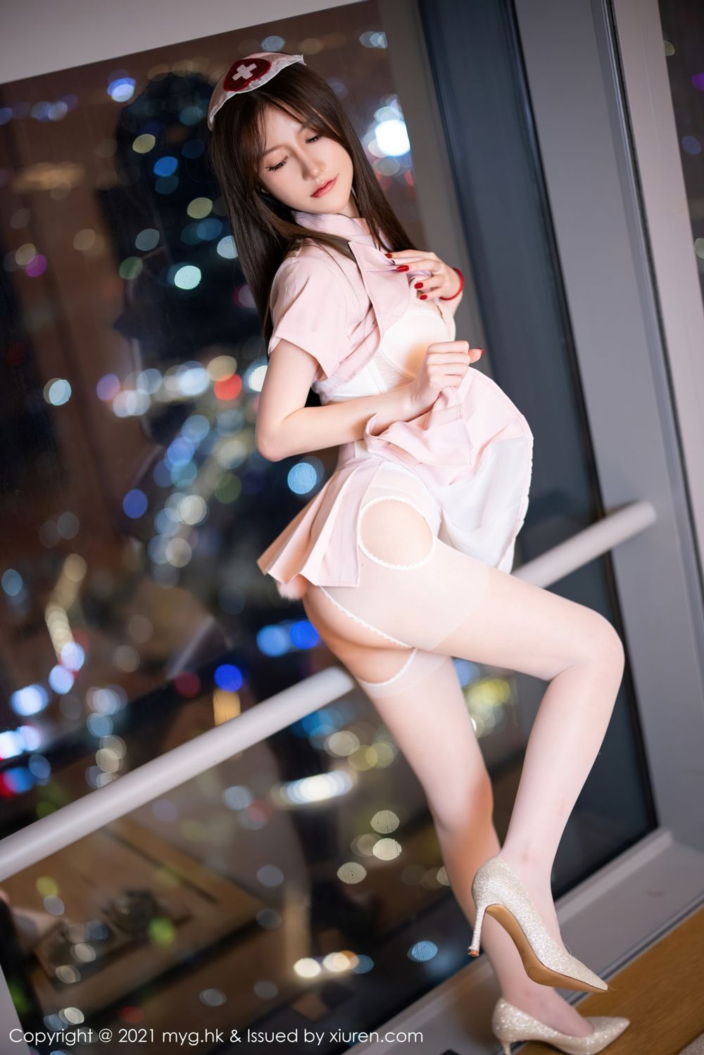 美女模特美桃酱 - 粉色护士制服系列长三角旅拍