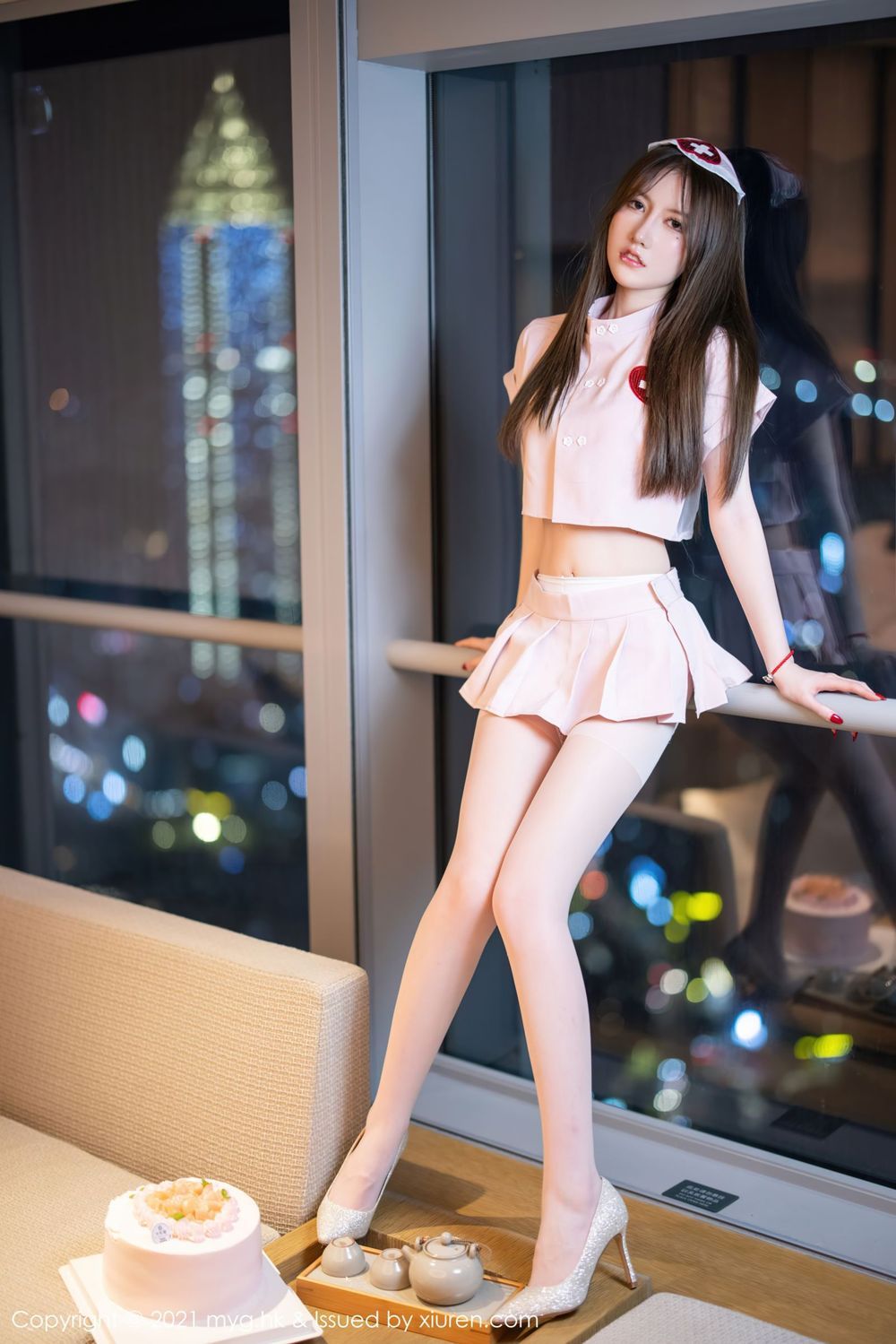 美女模特美桃酱 - 粉色护士制服系列长三角旅拍