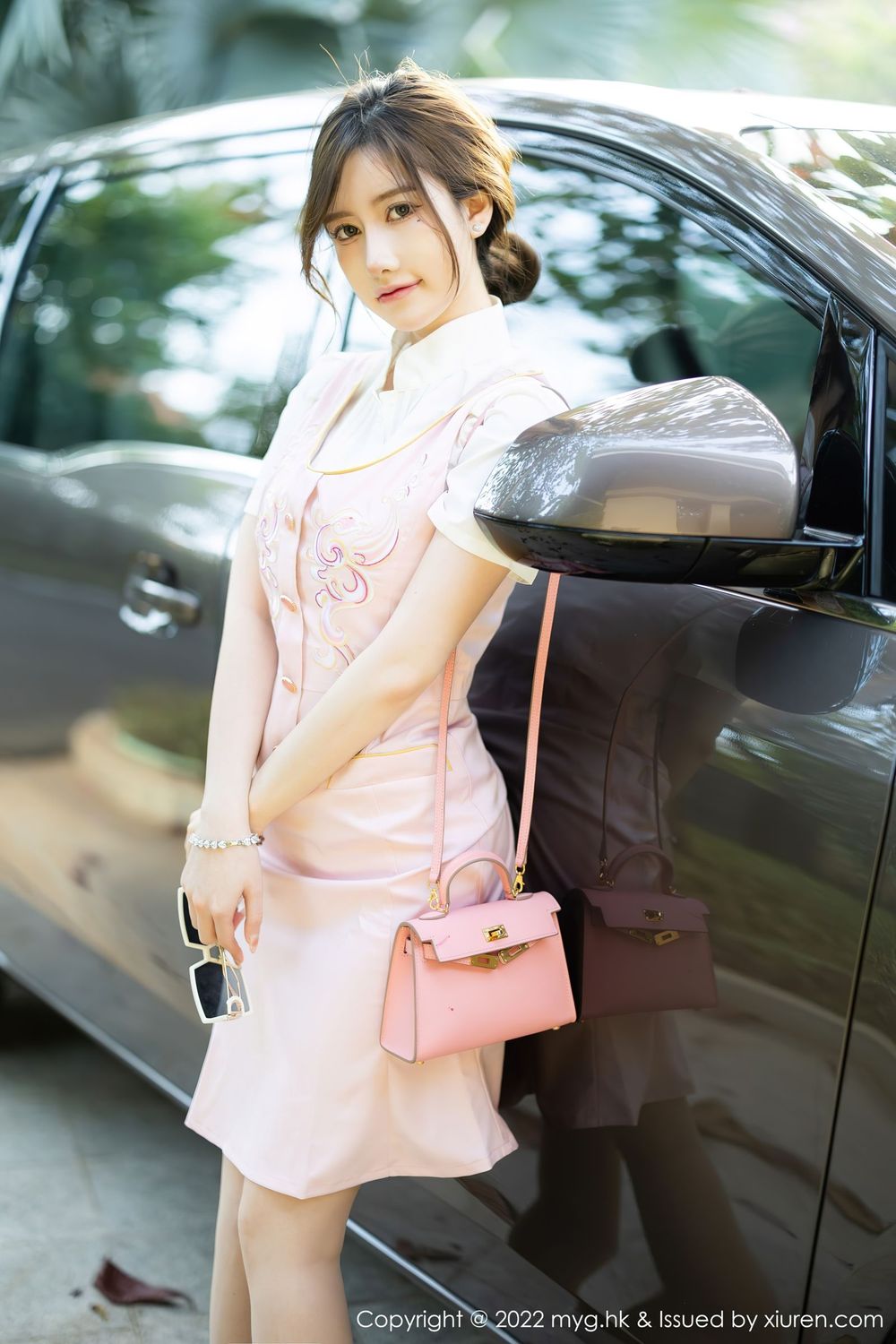 美女模特美桃酱 - 粉色服饰+丝袜系列珠三角旅拍