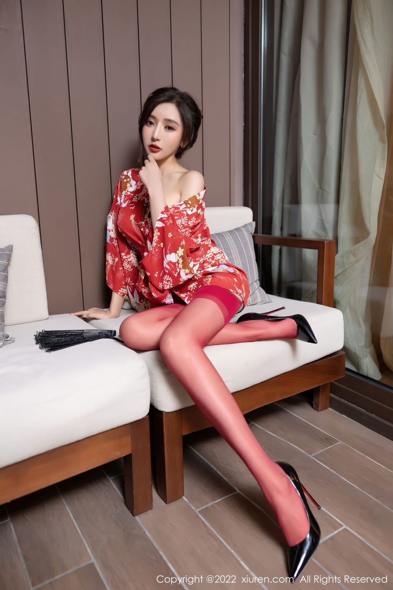 性感女神王馨瑶yanni - 红色和服+御姐主题写真