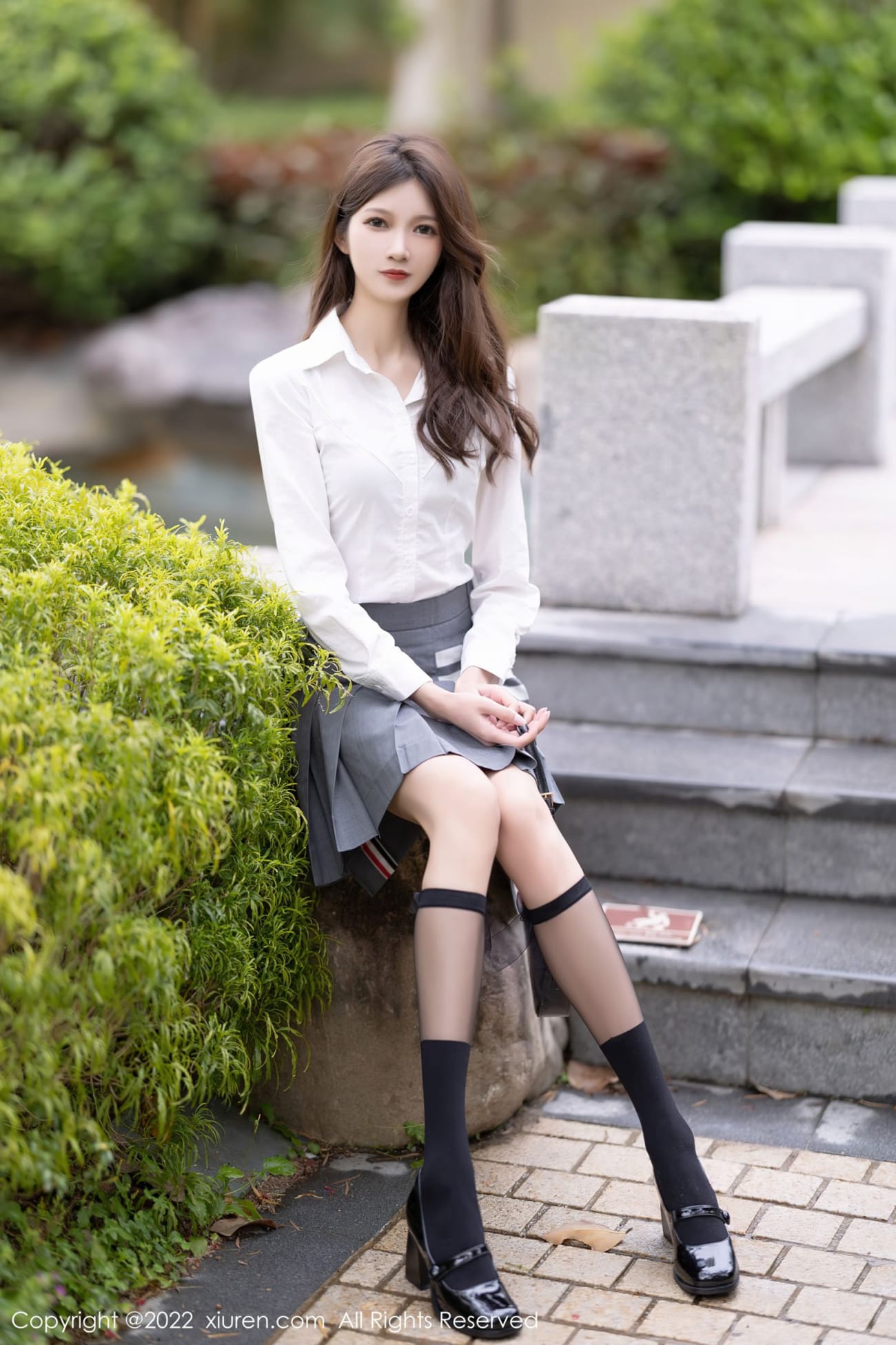 美女模特程程程 - 白衬衫+黑丝系列厦门旅拍
